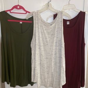 3 Old Navy Luxe Tanks